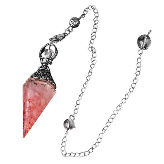 Pendule Oui Non Divinatoire - Quartz Rose