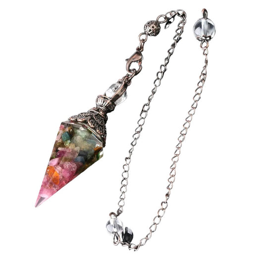 Pendule Oui Non Divinatoire - Tourmaline Multicolore